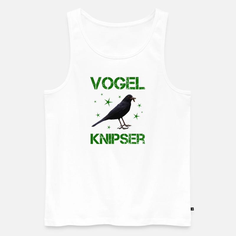 Vogelknipser Vogelfotograf Ornithologe - Männer Premium Bio Tank Top - Weiß