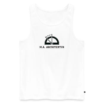 Bachelor Architektur Master of Architecture MA - Männer Premium Bio Tank Top - Weiß - Vorne - Michal (187cm)