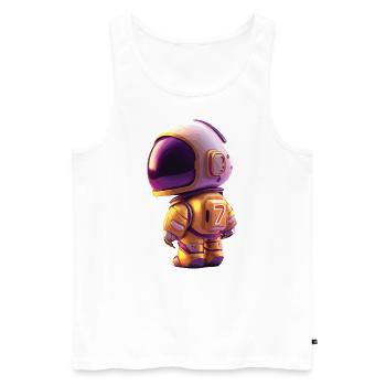 Space Kid Young Astronaut Geburtstag sieben - Männer Premium Bio Tank Top - Weiß - Vorne - Michal (187cm)
