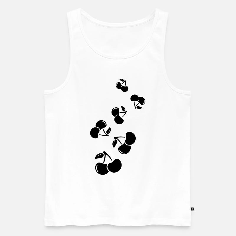 Kirschen obst - Männer Premium Bio Tank Top - Weiß