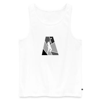 Joueurs de volley-ball de plage Volleyball de plage - Débardeur bio Premium Homme - blanc - Devant - AI Model Male 178 light (178cm)