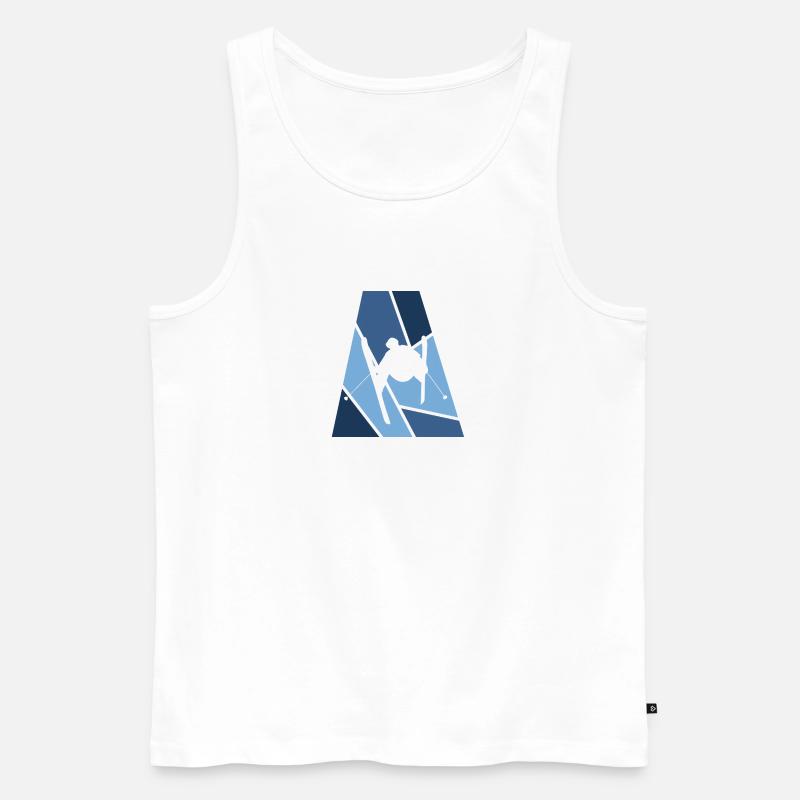 Freeskiing Ski - Männer Premium Bio Tank Top - Weiß