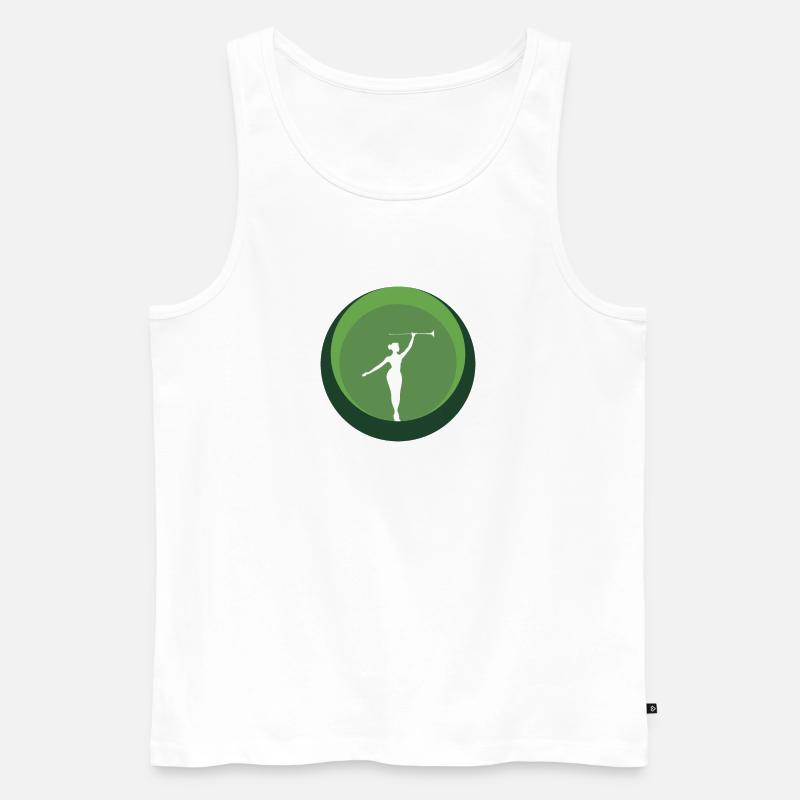 Twirling Stabdrehen Stabdrehen - Männer Premium Bio Tank Top - Weiß