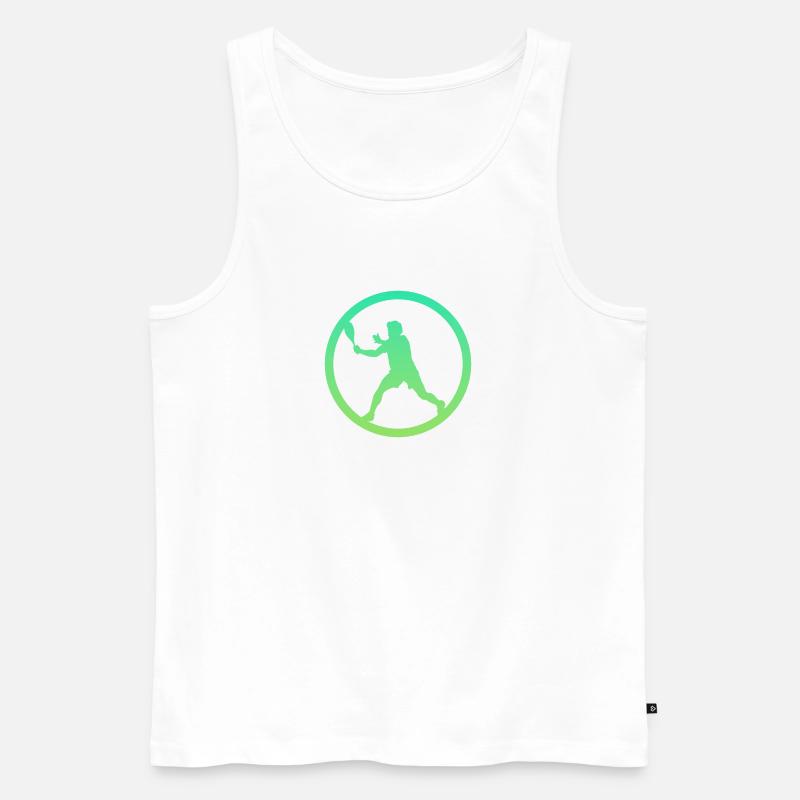 Squash Player Squash Racket Squash - Men's Premium Organic Tank Top - white