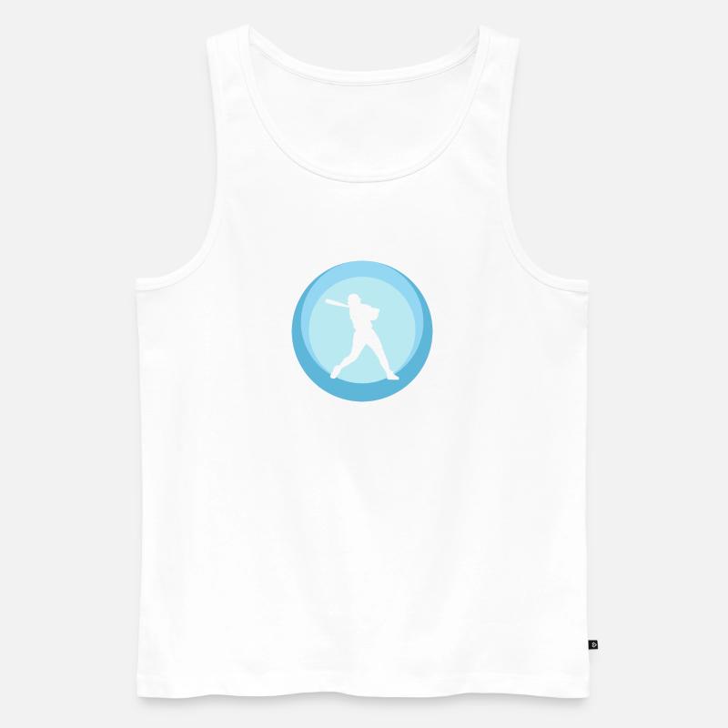 Softball Spieler Pitcher Pitcher - Männer Premium Bio Tank Top - Weiß