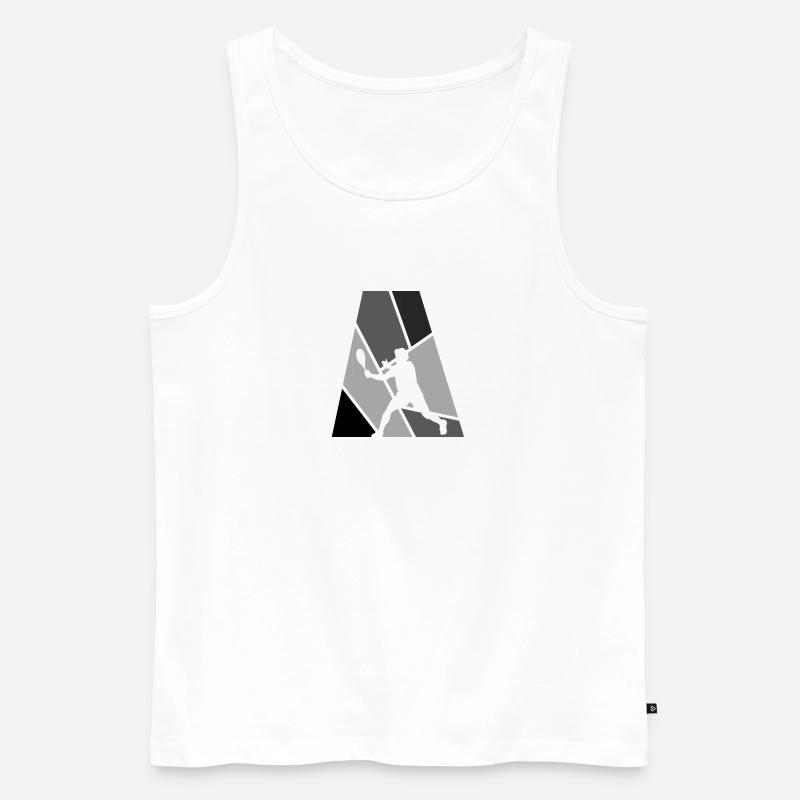 Squash Schläger Squashschläger - Männer Premium Bio Tank Top - Weiß