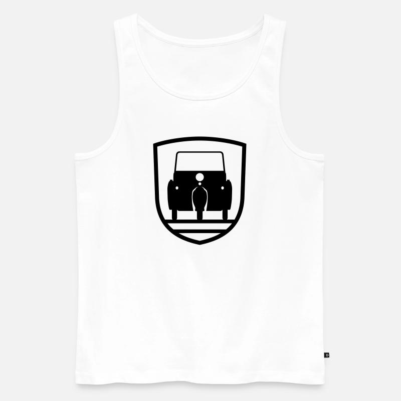 Krause Duo Emblem - Männer Premium Bio Tank Top - Weiß
