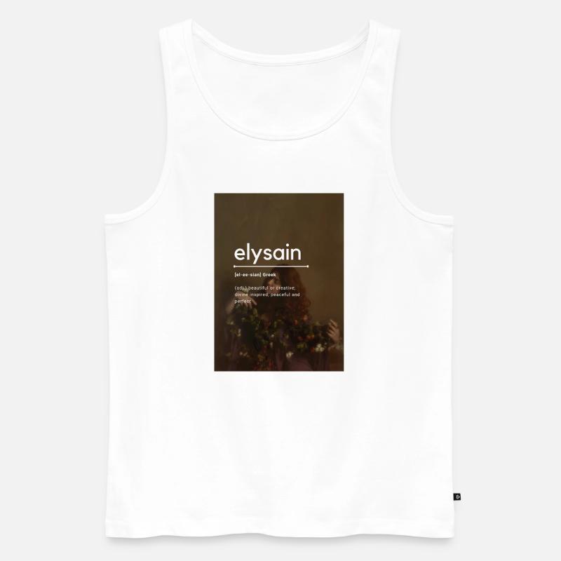 elysain Definition - Männer Premium Bio Tank Top - Weiß