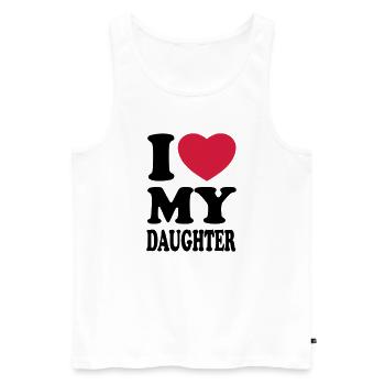 I love my daughter - Men's Premium Organic Tank Top - white - Front - Michal (187cm)