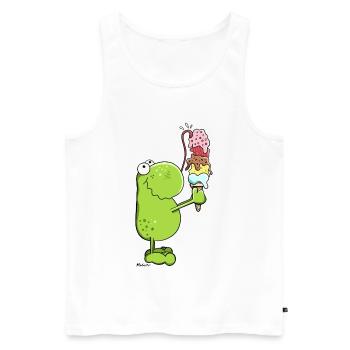 Grenouille avec glace - Débardeur bio Premium Homme - blanc - Devant - Michal (187cm)