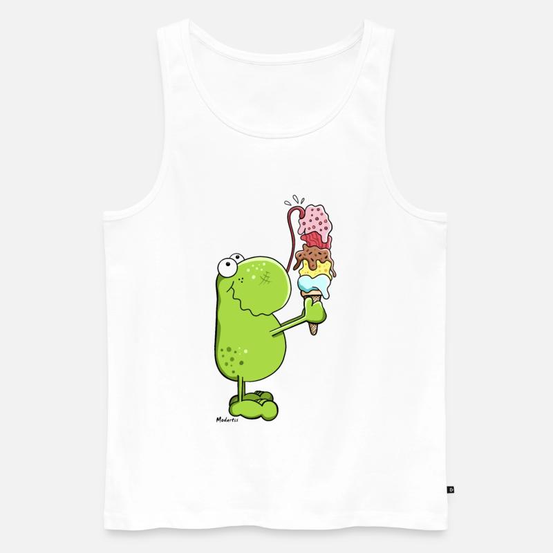 Frosch mit Eis - Männer Premium Bio Tank Top - Weiß
