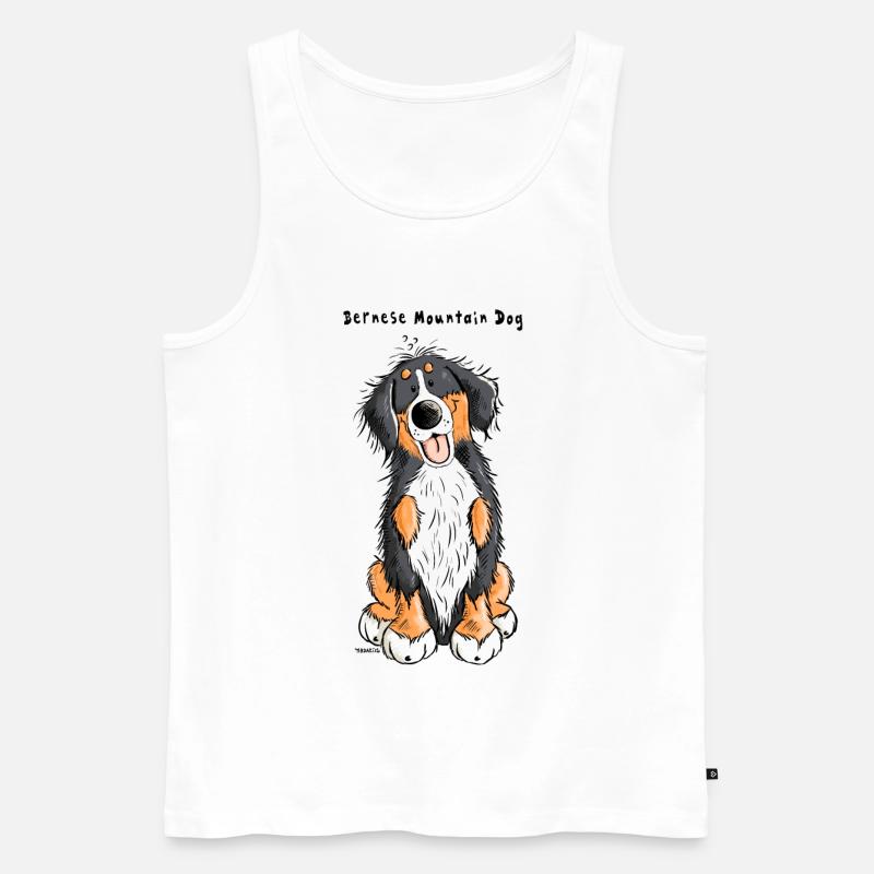 Berner Sennenhund mach Sitz - Männer Premium Bio Tank Top - Weiß