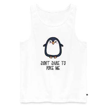 Cool Animal Bird Statement Penguin South Pole - Men's Premium Organic Tank Top - white - Front - Michal (187cm)