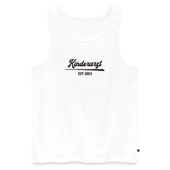 Kinderarzt 2023 Pädiatrie Abschluß Studium Arzt - Männer Premium Bio Tank Top - Weiß - Vorne - Michal (187cm)