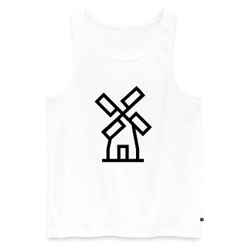 Windmühle windmill Luftenergie - Männer Premium Bio Tank Top - Weiß - Vorne - Michal (187cm)