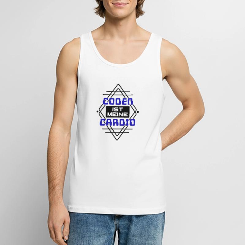 Software Developer Developer Cool Saying Coden Men's Premium Organic Tank Top