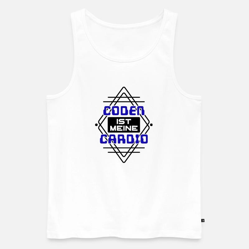 Softwareentwickler Developer Cooler Spruch Coden - Männer Premium Bio Tank Top - Weiß