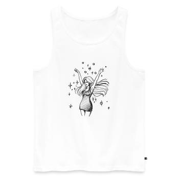 Autonomisation de la femme dansante - Illustration - Débardeur bio Premium Homme - blanc - Devant - AI Model Male 178 light (178cm)