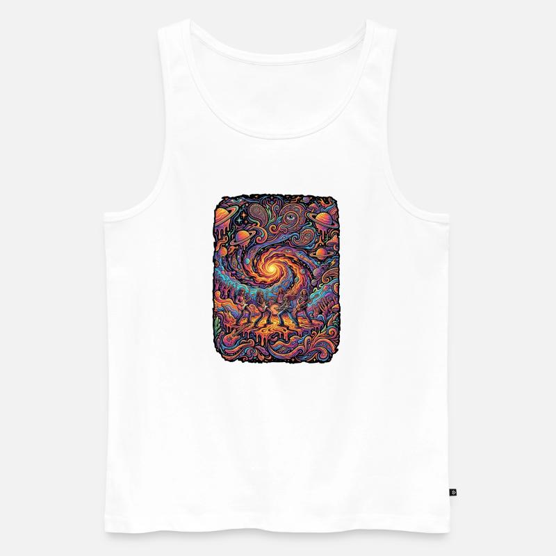 Psychedelic Rock Free Mind - Männer Premium Bio Tank Top - Weiß