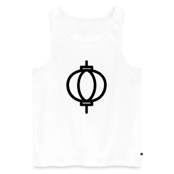 Chinese Lantern - Men's Premium Organic Tank Top - white - Front - Michal (187cm)