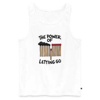 Denk außerhalb der Box – Kreativität & Mindset - Männer Premium Bio Tank Top - Weiß - Vorne - Michal (187cm)