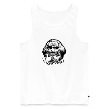 Karl Marx (monochrome) - Débardeur bio Premium Homme - blanc - Devant - AI Model Male 178 light (178cm)