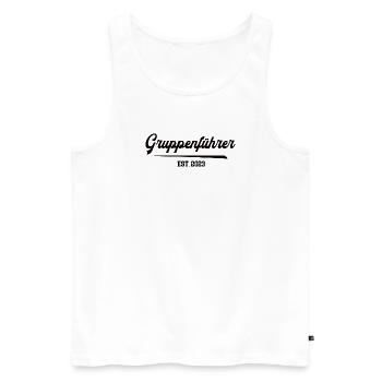 Gruppenführer 2023 Feuerwehr Feuerwehrmann FFW - Männer Premium Bio Tank Top - Weiß - Vorne - Michal (187cm)