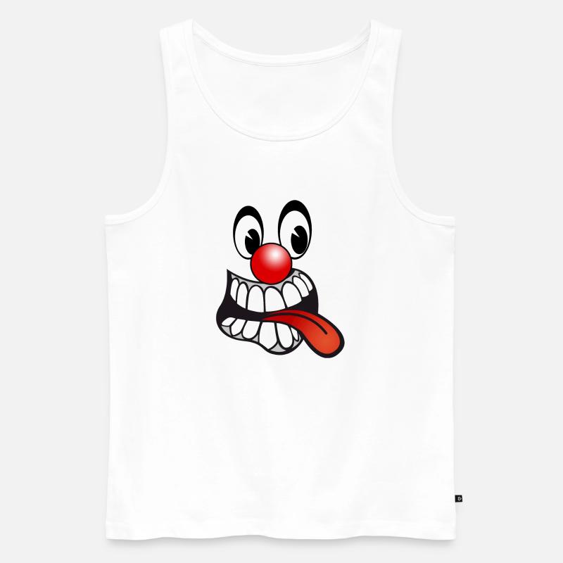 smiley design 1 - Männer Premium Bio Tank Top - Weiß