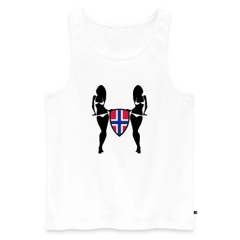 Norway - Débardeur bio Premium Homme - blanc - Devant - Michal (187cm)