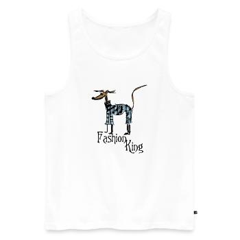 fashion king - Men's Premium Organic Tank Top - white - Front - AI Model Male 178 light (178cm)