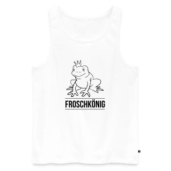 Froschkönig - Männer Premium Bio Tank Top - Weiß - Vorne - Michal (187cm)