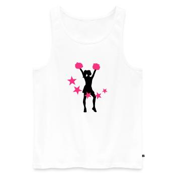 Cheerleader - Débardeur bio Premium Homme - blanc - Devant - Michal (187cm)