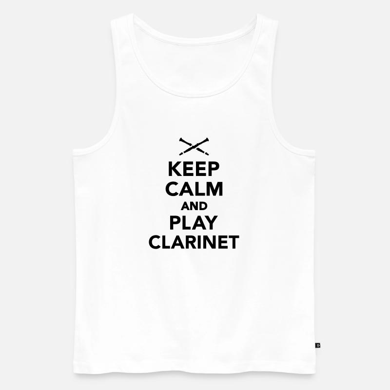 Klarinette - Männer Premium Bio Tank Top - Weiß