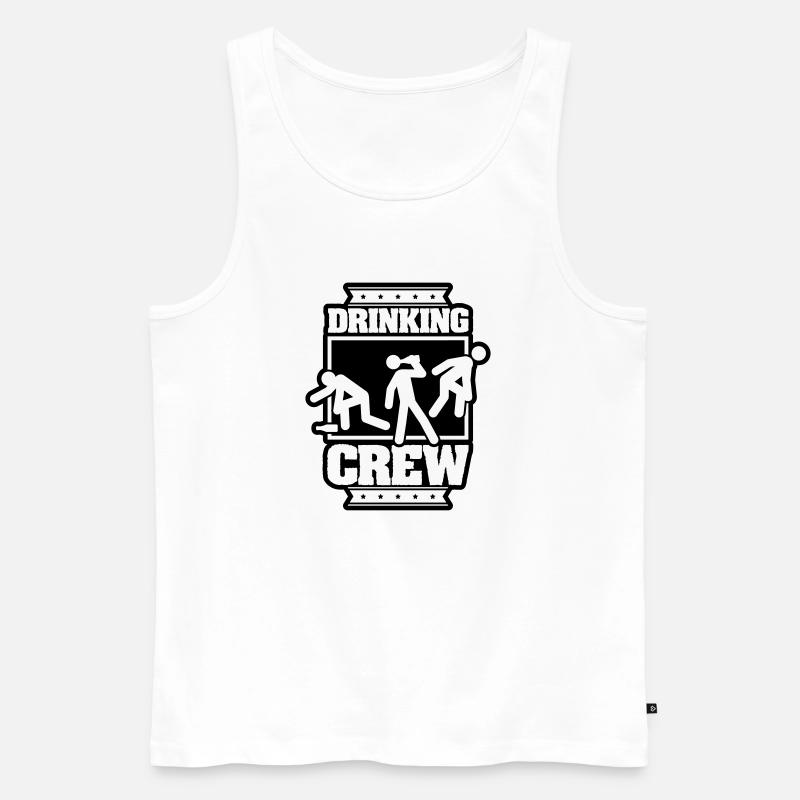 drinking_crew_fr1 - Männer Premium Bio Tank Top - Weiß