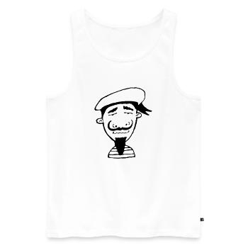 Matrose - Männer Premium Bio Tank Top - Weiß - Vorne - AI Model Male 178 light (178cm)