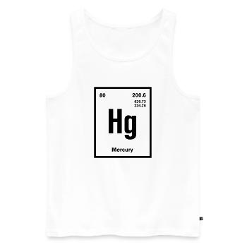 Quecksilber Element im Periodensystem - Männer Premium Bio Tank Top - Weiß - Vorne - Michal (187cm)