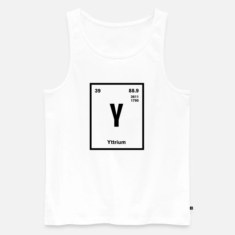 Yttrium Element im Periodensystem - Männer Premium Bio Tank Top - Weiß