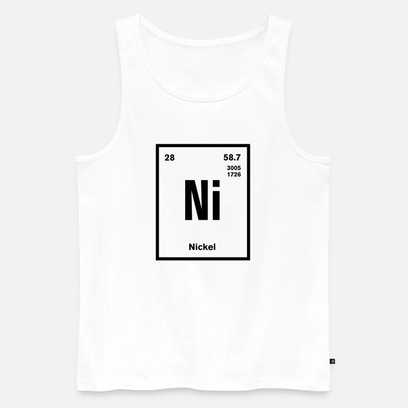 Nickel Element im Periodensystem - Männer Premium Bio Tank Top - Weiß