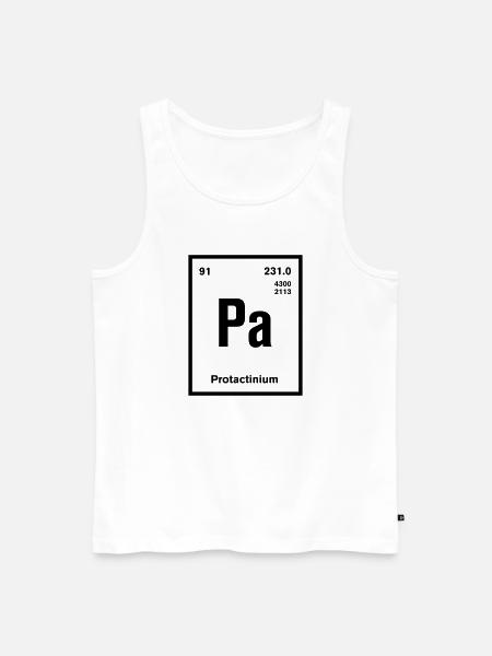 Protactinium Element im Periodensystem - Männer Premium Bio Tank Top - Weiß