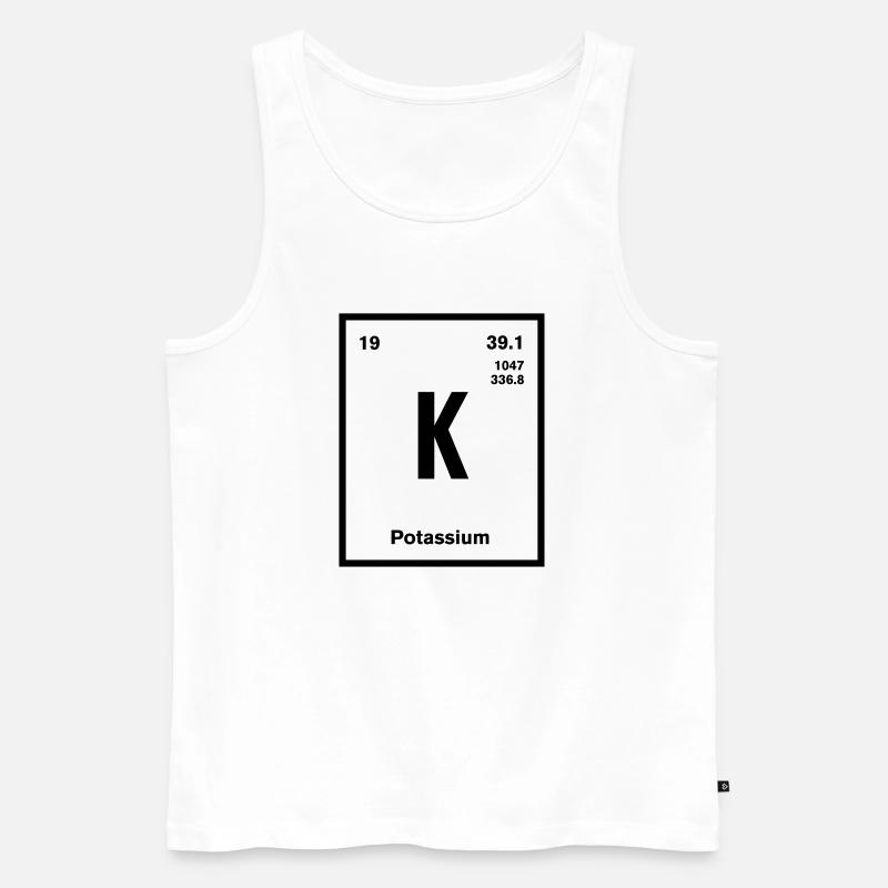 Potassium Element im Periodensystem - Männer Premium Bio Tank Top - Weiß