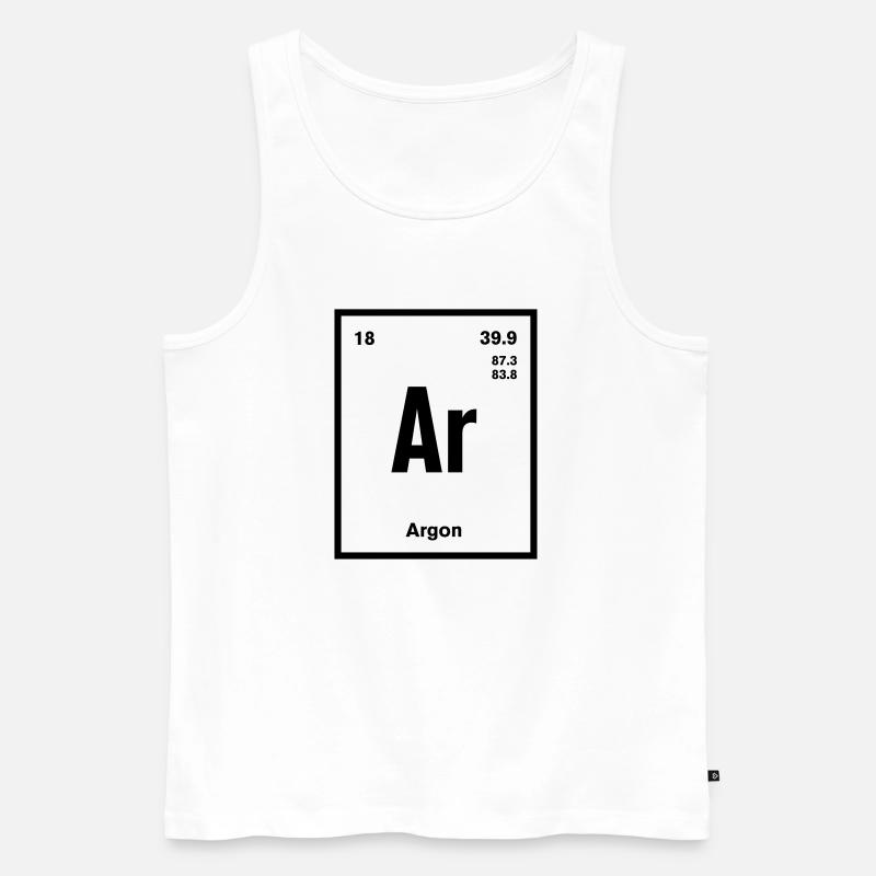 Argon Element im Periodensystem - Männer Premium Bio Tank Top - Weiß