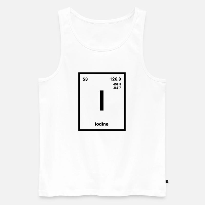 Iodine Element im Periodensystem - Männer Premium Bio Tank Top - Weiß