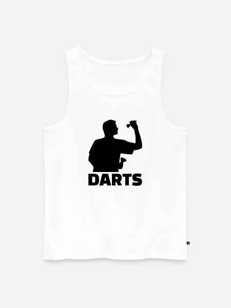 Darts - Ekologiczny tank top męski Premium - biały