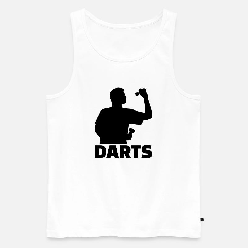 Darts - Männer Premium Bio Tank Top - Weiß