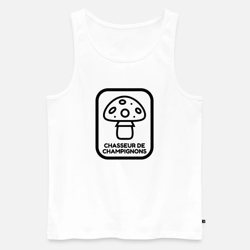 Chasse aux champignons / Champignon / Cueillette - Débardeur bio Premium Homme - blanc