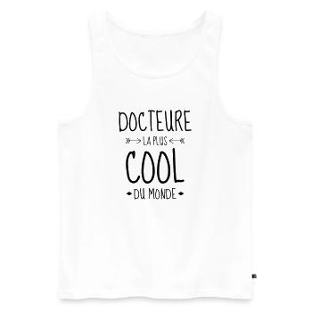 Doctor Arzt Médecin Docteur Medecine Life - Men's Premium Organic Tank Top - white - Front - AI Model Male 178 light (178cm)