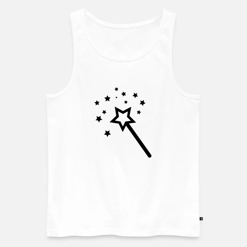zauberstab - Männer Premium Bio Tank Top - Weiß
