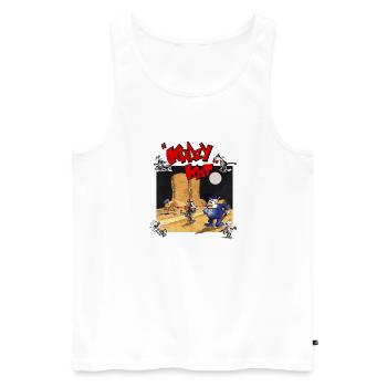 krazy kat Bandes dessinées - Débardeur bio Premium Homme - blanc - Devant - Michal (187cm)