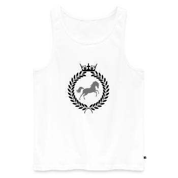 armer le cheval - Débardeur bio Premium Homme - blanc - Devant - Michal (187cm)