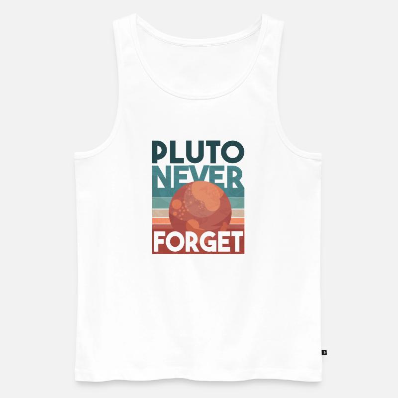 Pluto never Forget - Männer Premium Bio Tank Top - Weiß